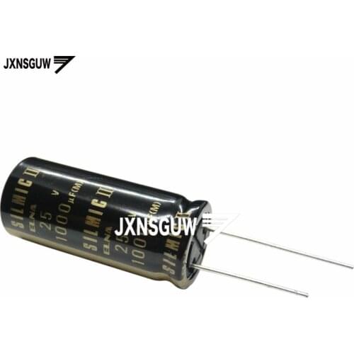 4PCS Original ELNA RFS SILMIC II 25V1000UF 16X35.5MM 1000uf/25v Silk fiber audio electrolytic capacitor SILMICII 1000UF 25V