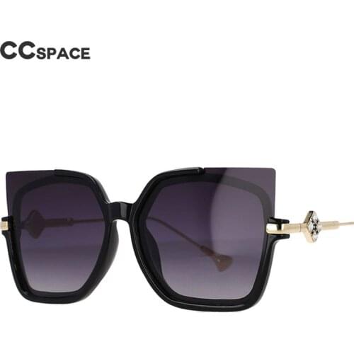 53167 Square Oversized Cat Eye Diamond Brand Polarized Sunglasses Half Frame Fashion Men Women Shades Uv400 Vintage Glasses