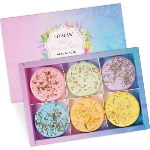 Essential oil Aromatherapy Fizzies Shower Steamers Vapor Tablets SPA Bath Bombs Handmade Natural Organic Shower Bombs Gift Set