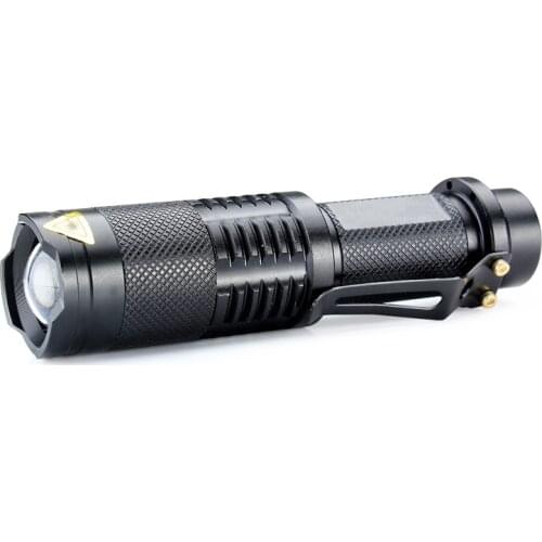 3000 Lumens Aluminum LED Flashlight Adjustable Focus 3-Modes T6 Waterproof LED Flashlight Torch Battery W/Clip Outdoor Camping