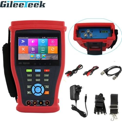 DHL Free CCTV Tester Monitor IPC4300 Plus 8MP TVI CVI AHD SDI H.265 4K IP Camera Tester with Digital multimeter,Cable tracer