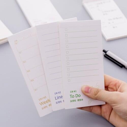 Little Cute Notebook Plan Book Creative Simple and Fashionable Non-printed Memo Pad Multifunctional Memo Can Tear Schedule