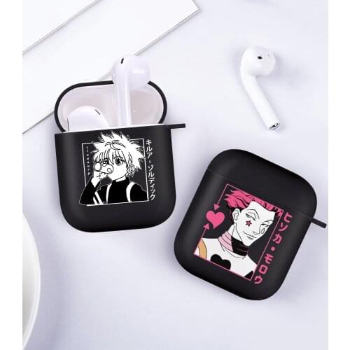 Hunter X Hunter HXH Anime Hunter 3 Earphone Case For AirPods 2 1 Black Silicone Wireless Bluetooth Earphone Box Matte Cover