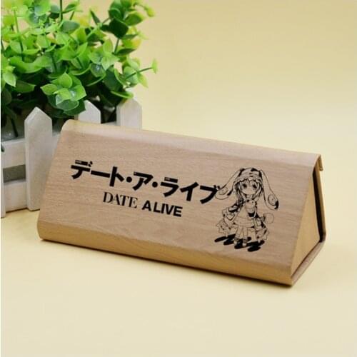 Anime DATE A LIVE Tokisaki Kurumi Yoshino Cosplay Fold Pencil Case Protective Hard Eye Glasses Case Storage Bag Sunglasses Box