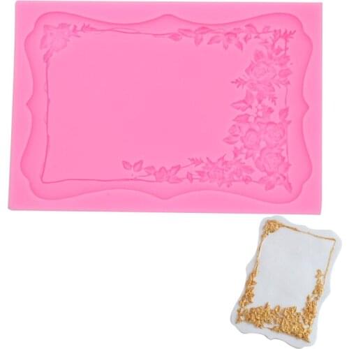 Flower Frame Fondant Silicone Mold Printing Fondant Mold 19-42