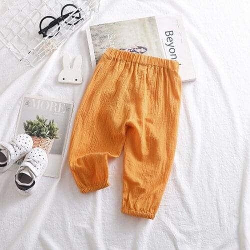 Kids Trousers Korean Spring Summer New Toddler Boys Pants Cotton Casual Thin Soft Pants For Boy 1 2 3 4 Y Children Baby Trousers