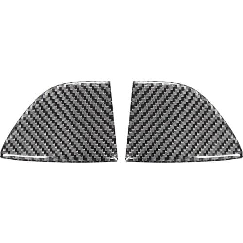 For Mazda 3 Axela 2017-2018 Exterior Carbon Fiber Car Front Grille Grill Cover Trim Stickers Decoration Accessories