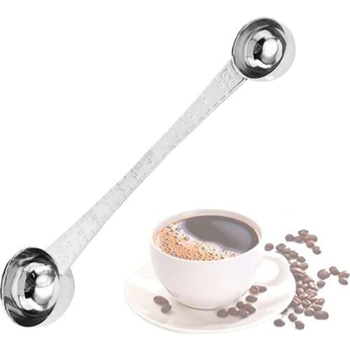 Double-headed Ruler Measuring Spoons Stainless Steel Teaspoon Tablespoon Protein Powder Scoop Coffee Spoon 2pc/lot