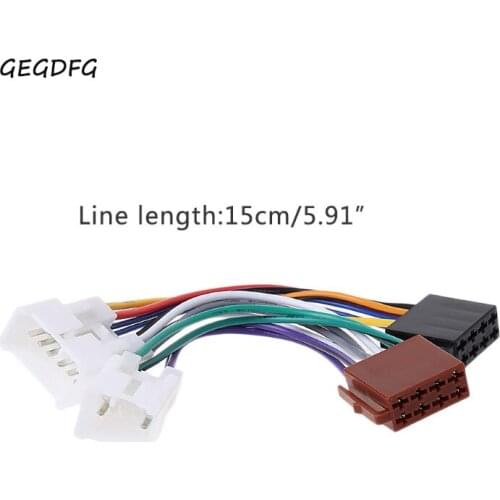 ISO Car Radio Wiring Harness Adapter Plug Cable For TOYOTA Lexus MR2 Land Cruiser RAV4 Solara Yaris