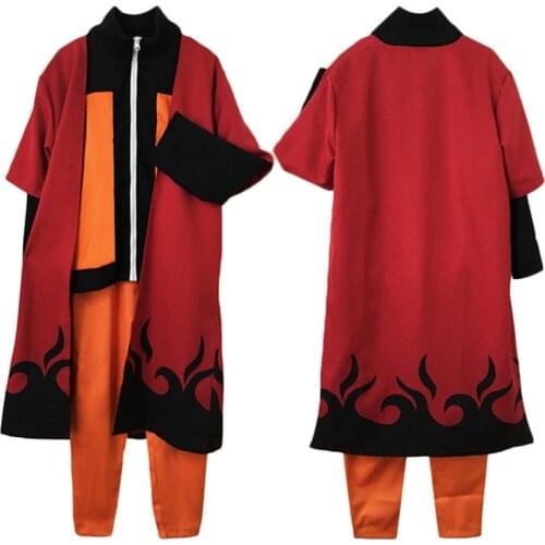 Naruto Cosplay Anime Uzumaki Naruto Cosplay Costume Ninja Uniform Orange Casual Jacket Sportswear Cloak Halloween Cape Costume