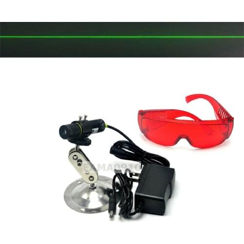 Line 532nm 50mW 5V Red Laser Diode Module w/ Adapter & Holder & 532nm Glasses