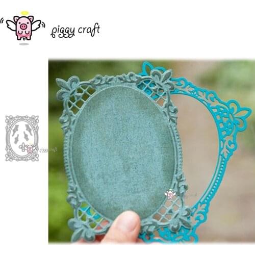 Piggy Craft metal cutting dies cut die mold Lace rectangular frame Scrapbook paper craft knife mould blade punch stencils dies