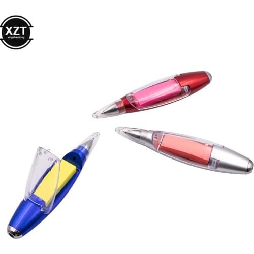 Creative Stationery Ballpoint Pen LED Light Lanyard Notes Multifunctional Pen for Gift Novelty Item Blue Ink School Supplies