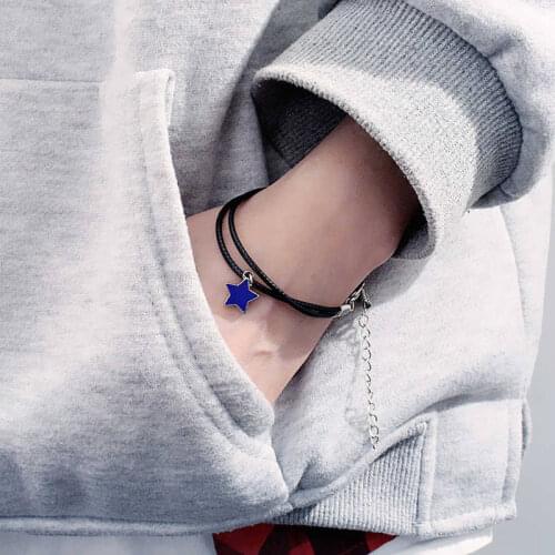 New Arrival Paired Bracelets For Women And Men Couple Bracelets Handmade Rope Chain Fashion Stars Charm Bracelet