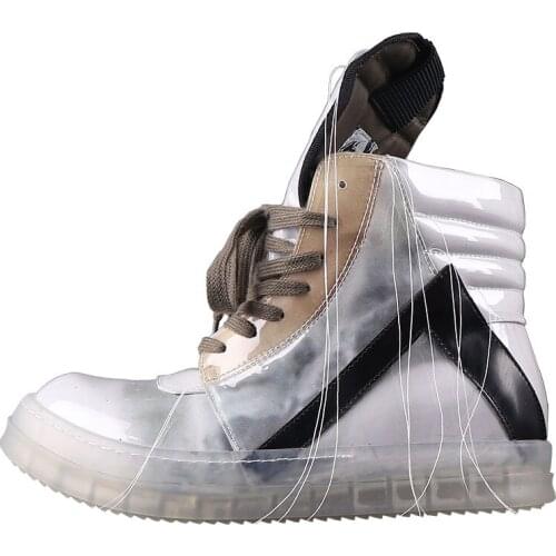 New Season Man Drops Clear-soled Geobasket Sneakers High-top Genuine Leather Fashion Tassel 3d Kanye West Street Rock Roll Train