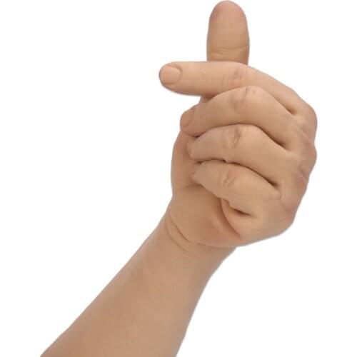 Upgrade 40CM Length Lifelike Realistic Soft Male Silicone Hand Glove for Crossdresser Transgender Shemale Drag Queen