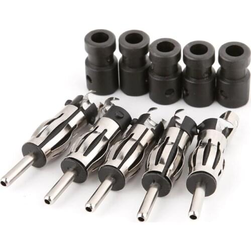 5pcs Car CD Radio Male Aerial Antenna Plug Adapter Plastic Handle Connector