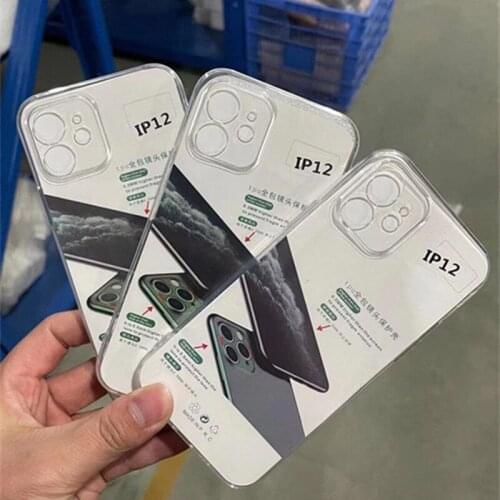 50pcs 1.5MM Clear Transparent Case Soft TPU Silicone Rubber Cover Shell For iPhone 13 Pro Max 12 Mini 11 XS XR X 8 7 6 Plus SE