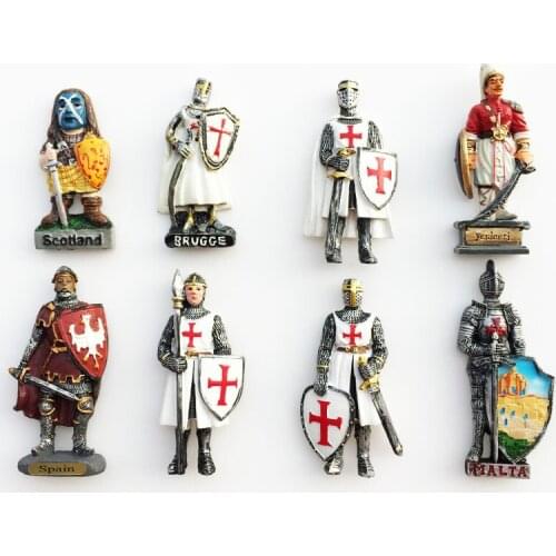 QIQIPP European creative three-dimensional Samurai magnetic refrigerator sticker UK Spain Malta