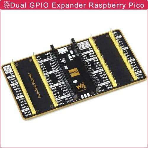 Raspberry Pi Pico Dual GPIO Expander 2 Sets of 2×20 Male Headers Standard Interface External Expansion Board for Pico