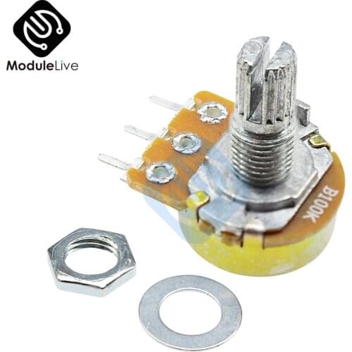 B1K B2K B10K B20K B50K B250K B1M 20mm 6Pins Single-Stereo-Potentiometer Resistor Poti Potentiometer Mit Welle Split for WH148