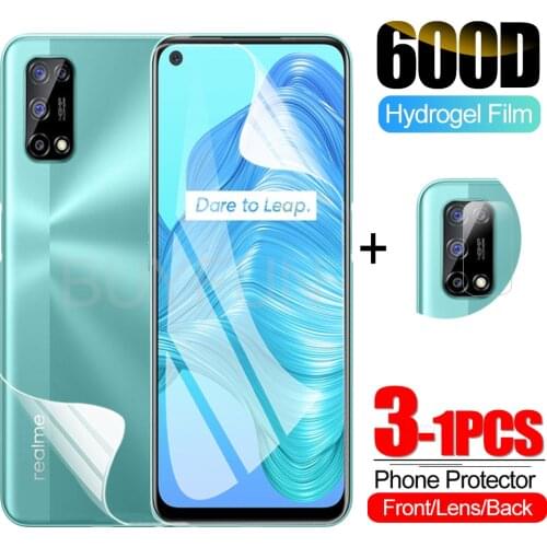 Glass For Oppo Realme 7 pro Front Back Camera Hydrogel Film 1-3PCS Screen Protector Lens for realme 7 v5 5G for 7 Pro film