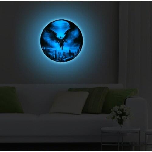 Luminous wall sticker wall decor 3D wall stickers engraving moon globe wallpaper sticker organizer