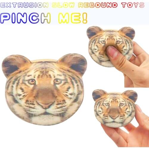 Top Fidget Toys Антистресс Tig Er Decompression Slow Re Bound Toys Animal Head Toys Decompression Toy Dolls Stress Reliever Toys