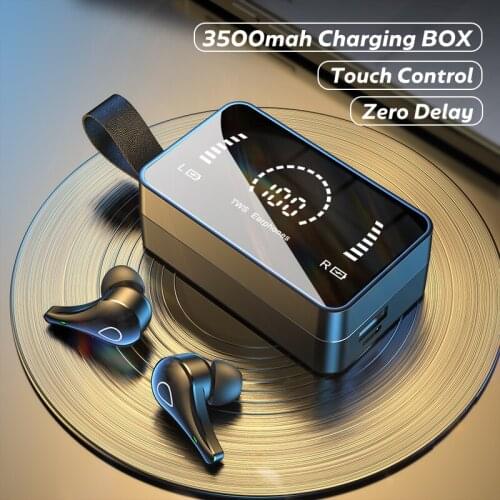TWSearphone H3 Wireless Bluetooth 5.0 Headphones 3500mAh Charging Box 9D Stereo Sports Waterproof Earphones With Microphone