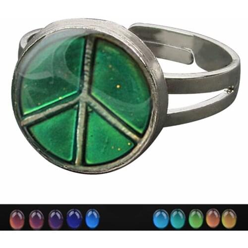 Amazing Emotion Temperature Changeable Peace Mood Rings Gift MR012