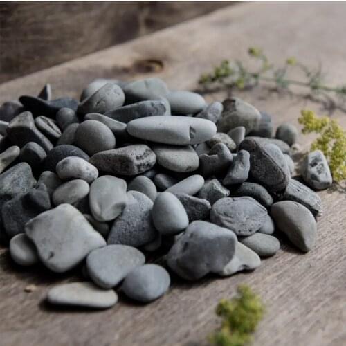 1 kg Natural sea pebbles Garden Outdoor Decorative Stones, Natural Black Sea Pebble