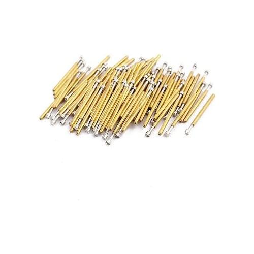 100pcs P160-H3 1.4mm Dia 23.3mm Length Metal Spring Pressure Test Probe Needle