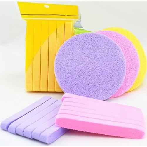 12PCS/Set Cosmetic Puff Compressed Cleaning Sponge Facial Clean Washing Pad Remove Makeup Skin Care Tool