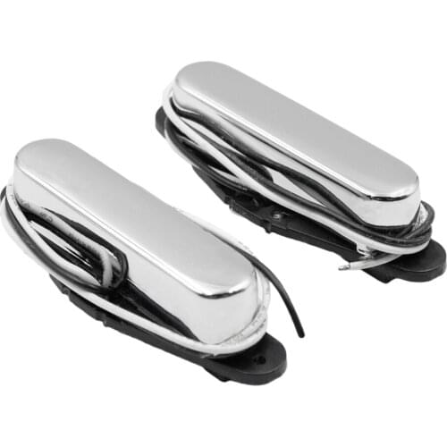 2 Pieces Metal Sealed Guitar Bass Pickups Silver DIY Musical Instrument Accessory