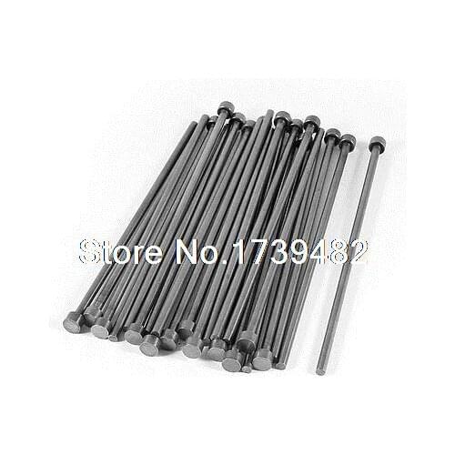 25 Pcs 4mm Diameter Round Tip Steel Straight HSS Ejector Pin