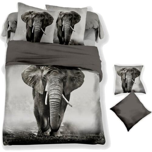 3PCS Wolf Tiger Lion Animal Pattern Bedding Sets Home Bedclothes Super King Cover Pillowcase Comforter Textiles Bedding Set