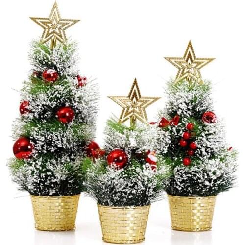 30/37/45cm Mini Aritificial Christmas Tree Desktop Xmas Tree Home Hotel Shopping Mall For Christmas Party Home Decoration