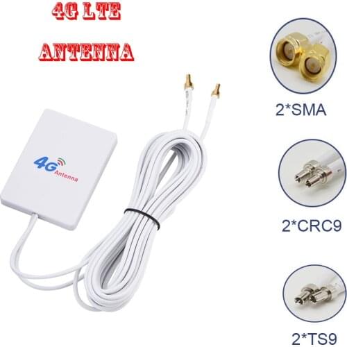 3G 4G LTE Antenna TS9 CRC9 SMA Connector 4G LTE Router External Antenna For Huawei 3G 4G LTE Router Modem 2M Cable