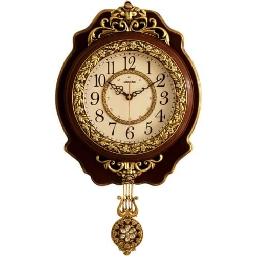 Large Luxury Wall Clock Vintage Silent Digital Antique Classic Wall Clock European Mediterranean Reloj Pared Home Decor AD50WC