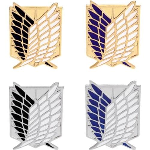 Anime Attack on Titan Jiyuu no Tsubasa Military Police Regiment Cosplay Alloy Pin Badge Brooch Prop