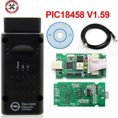 Shipping from Overseas OP COM V1.59 V1.95 with PIC18F458 Chip Diagnostic Tool OpCom V1.59 Can Bus Diagnostic Tool for Opel