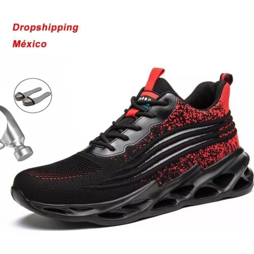 Breathable Light Work Safety Boots Steel Toe Safety Shoes Male Anti-puncture Safety Indestructible Shoes Work Sneakers Male Shoe