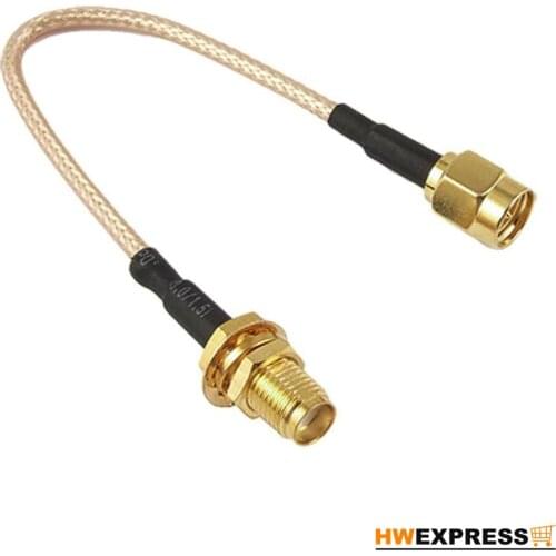 HWEXPRESS Hot SMA Female to Male Coaxial Cable Antenna Adapter 11cm