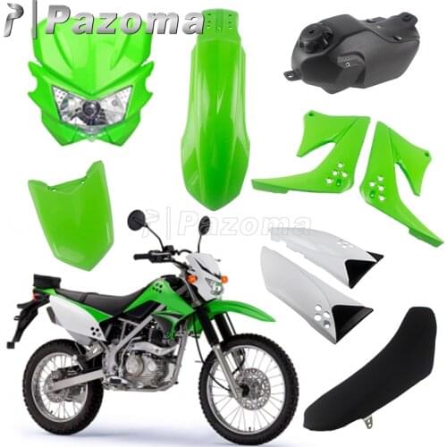 Enduro Motocross Plastic Full Fairing Kit For Kawasaki KLX150 150S 2009-2012 Headlight/Oil Tank/Motorcycle Seat/Fender Mudguard