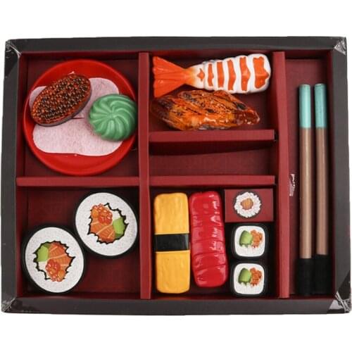 Box of Simulation Japanese Sushi Food Cuisine Set Cuisine Kitchen Playset Boys & Girl Pretend Play Food Toy Early Learning
