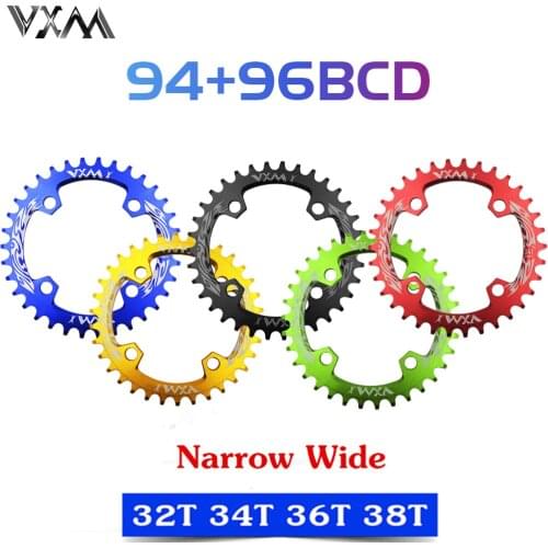 VXM Round 94BCD/96BCD Chainwheel 32/34/36/38T Mountain bike Chainring for ALIVIO M4000 M4050 NX GX X1 94+96mm crank Bicycle part