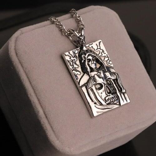 Fashion Men Pendant Chain Necklace For Male Best Gifts Retro Stainless Steel Pendant Necklace