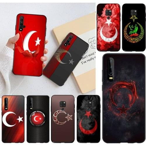 Republic Turkey Flag Ankara Soft Silicone Black Phone Case for Huawei P40 P30 P20 lite Pro Mate 20 Pro P Smart 2019 prime