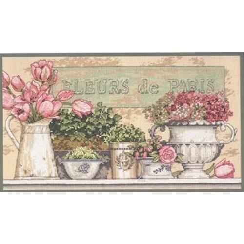 Top Quality Lovely Counted Cross Stitch Kit Flowers of Paris Flower Dim 35204