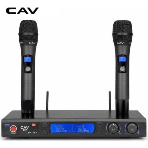 CAV KV-737 Microphones Transmitter Sets Wireless Dynamic Karaoke Handheld Microphone Kara OK Combination Double Microphones